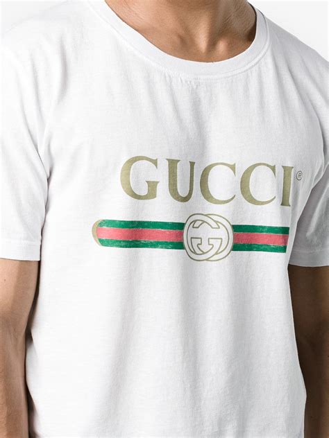 gucci white tee replica|gucci white tee shirt.